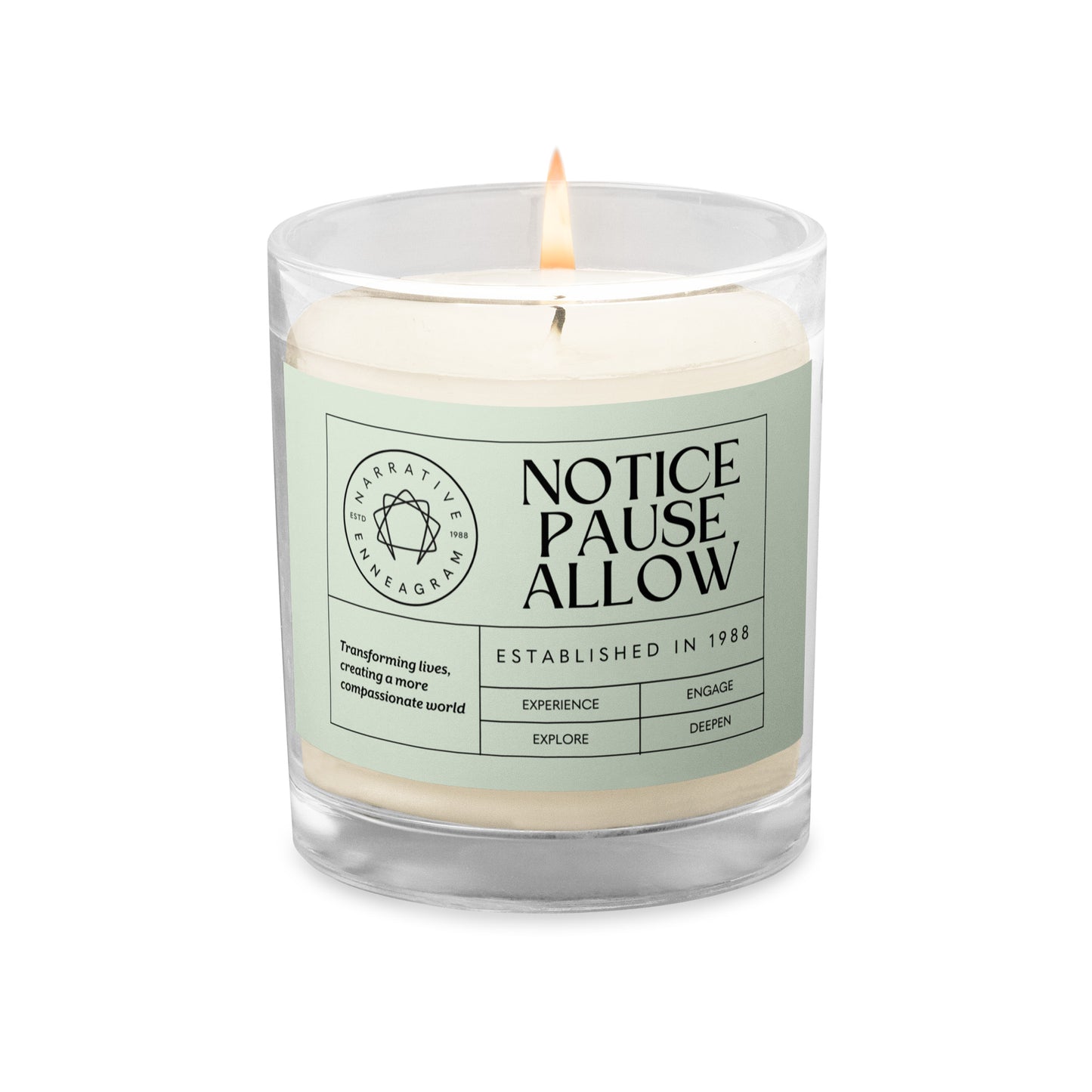 Notice, Pause, Allow (Glass jar soy wax candle)