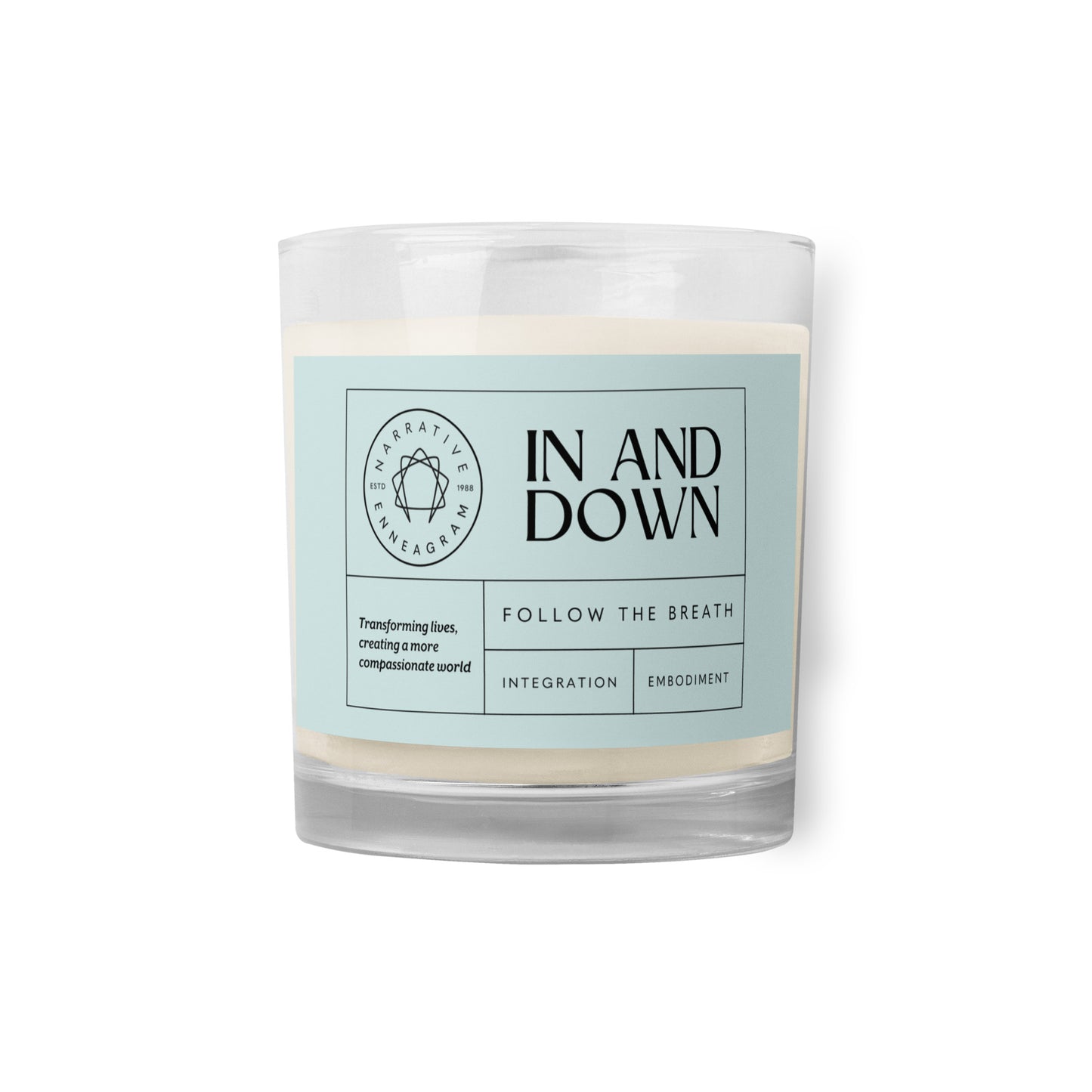 In & Down (Glass jar soy wax candle)