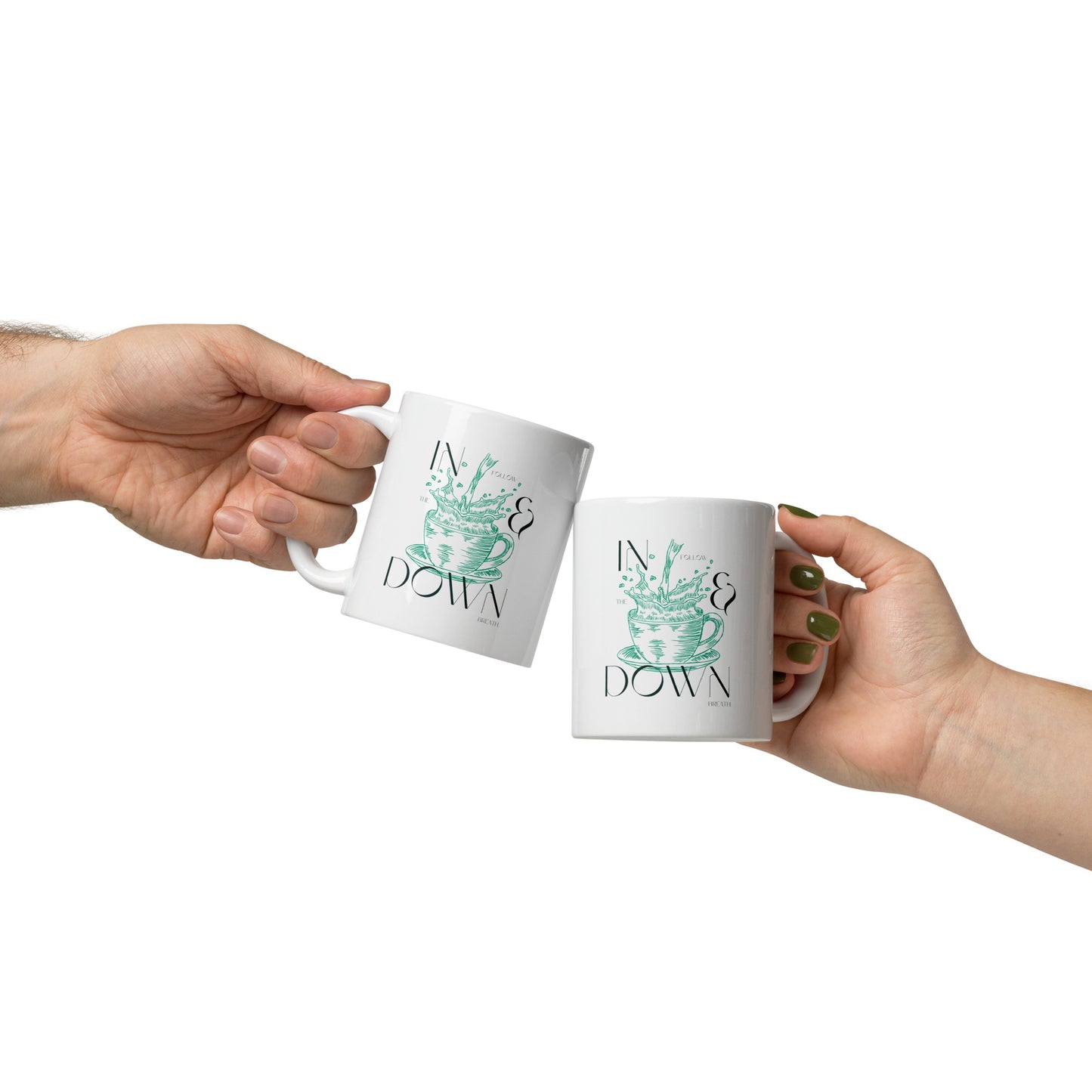 In & Down (White glossy mug)