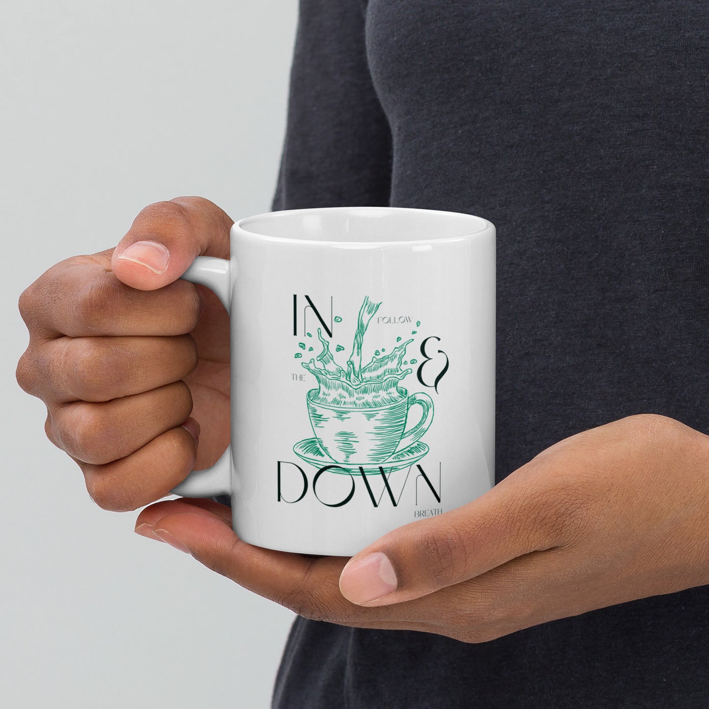 In & Down (White glossy mug)