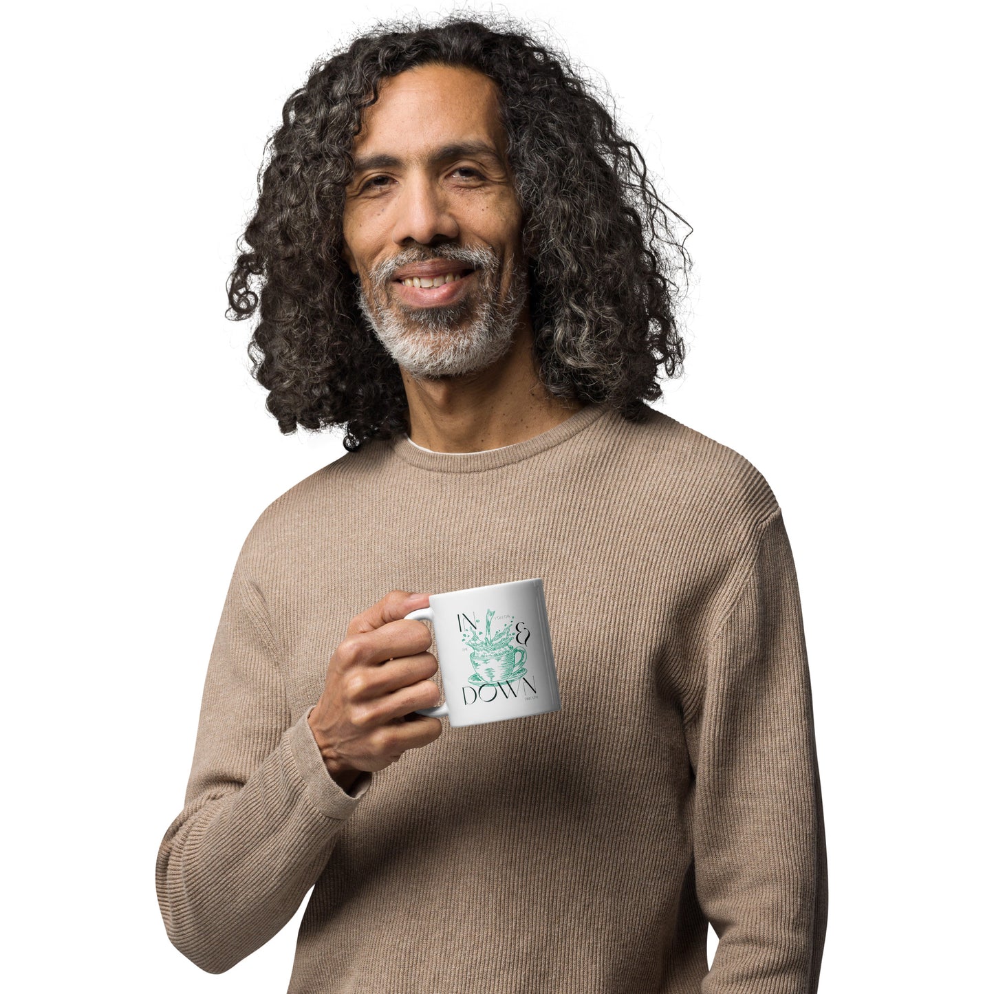 In & Down (White glossy mug)