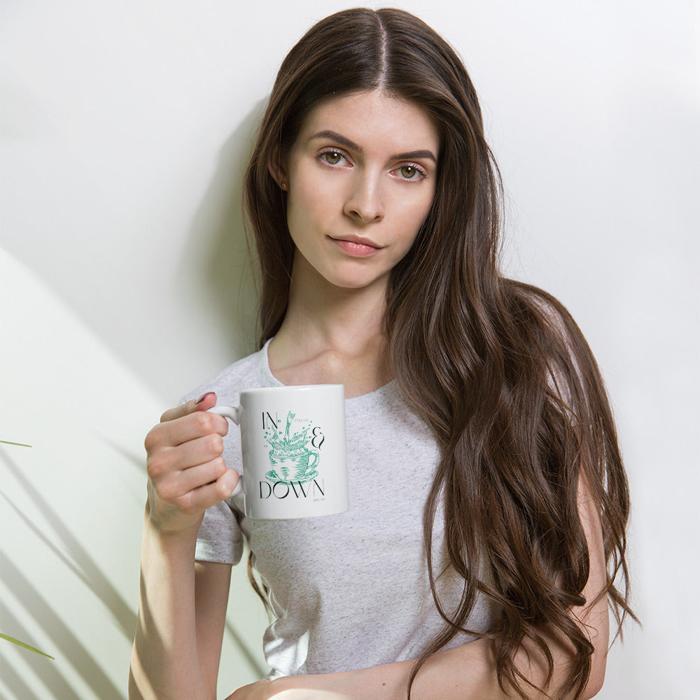 In & Down (White glossy mug)