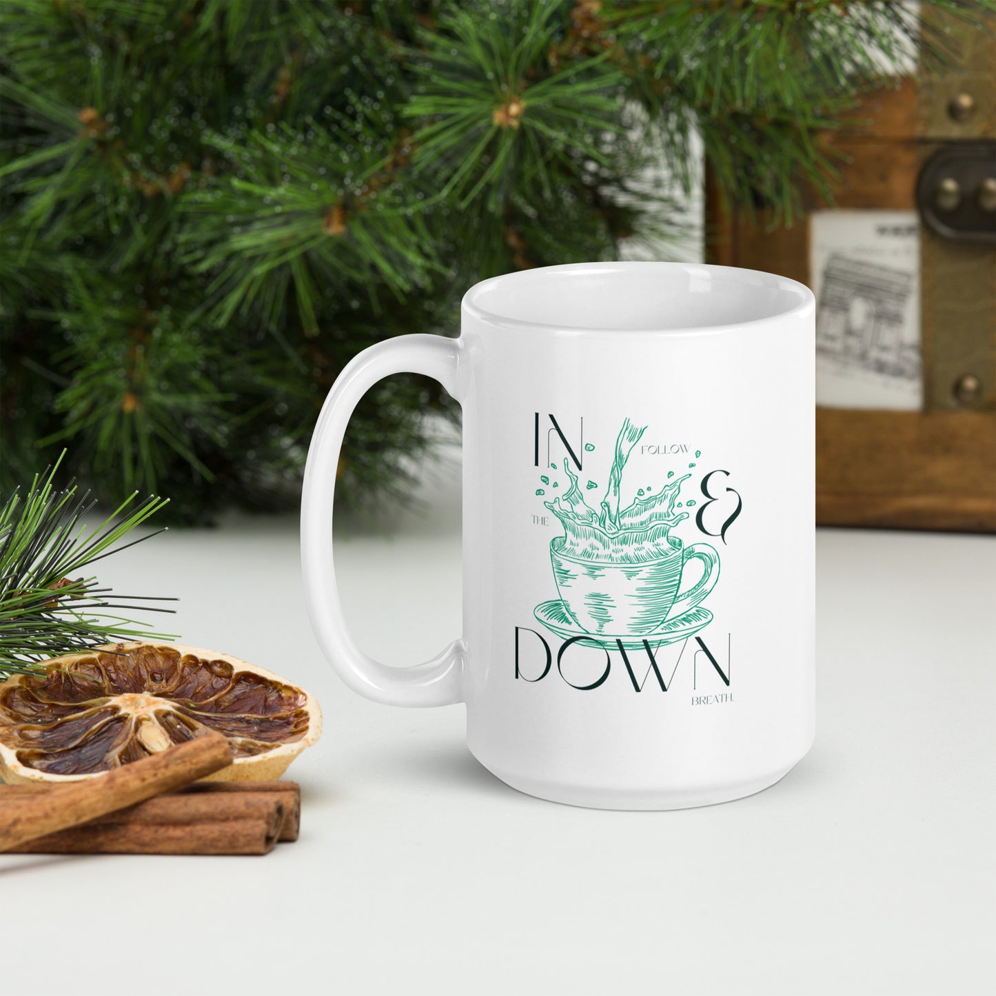 In & Down (White glossy mug)