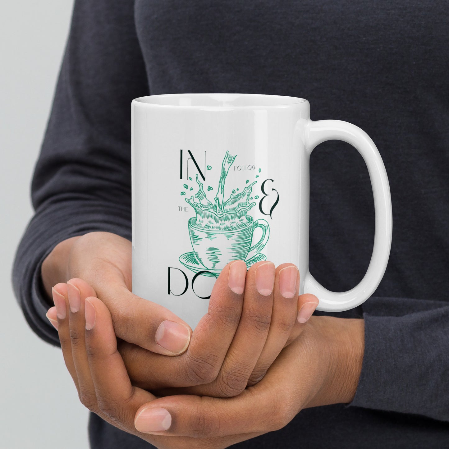 In & Down (White glossy mug)