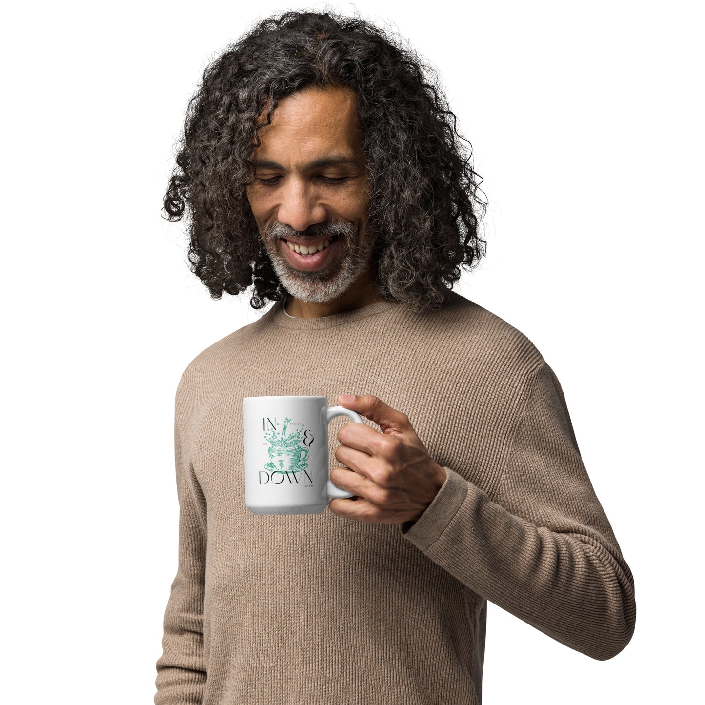 In & Down (White glossy mug)