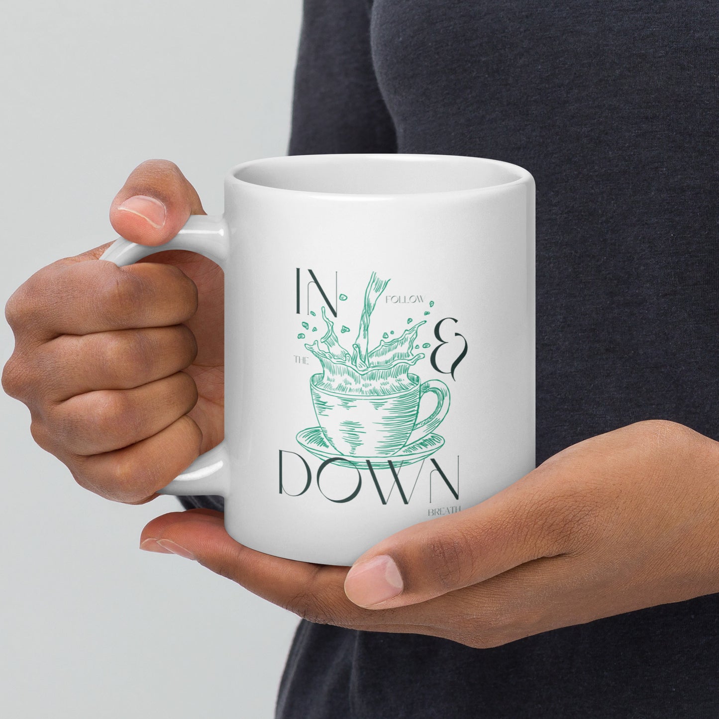 In & Down (White glossy mug)