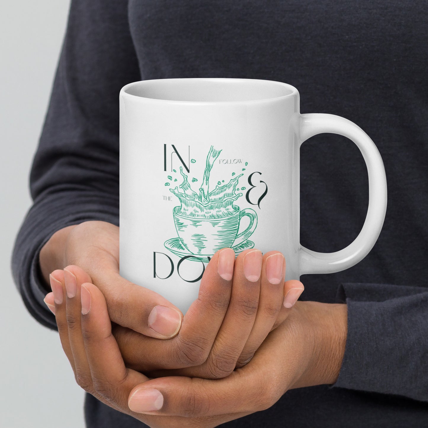 In & Down (White glossy mug)