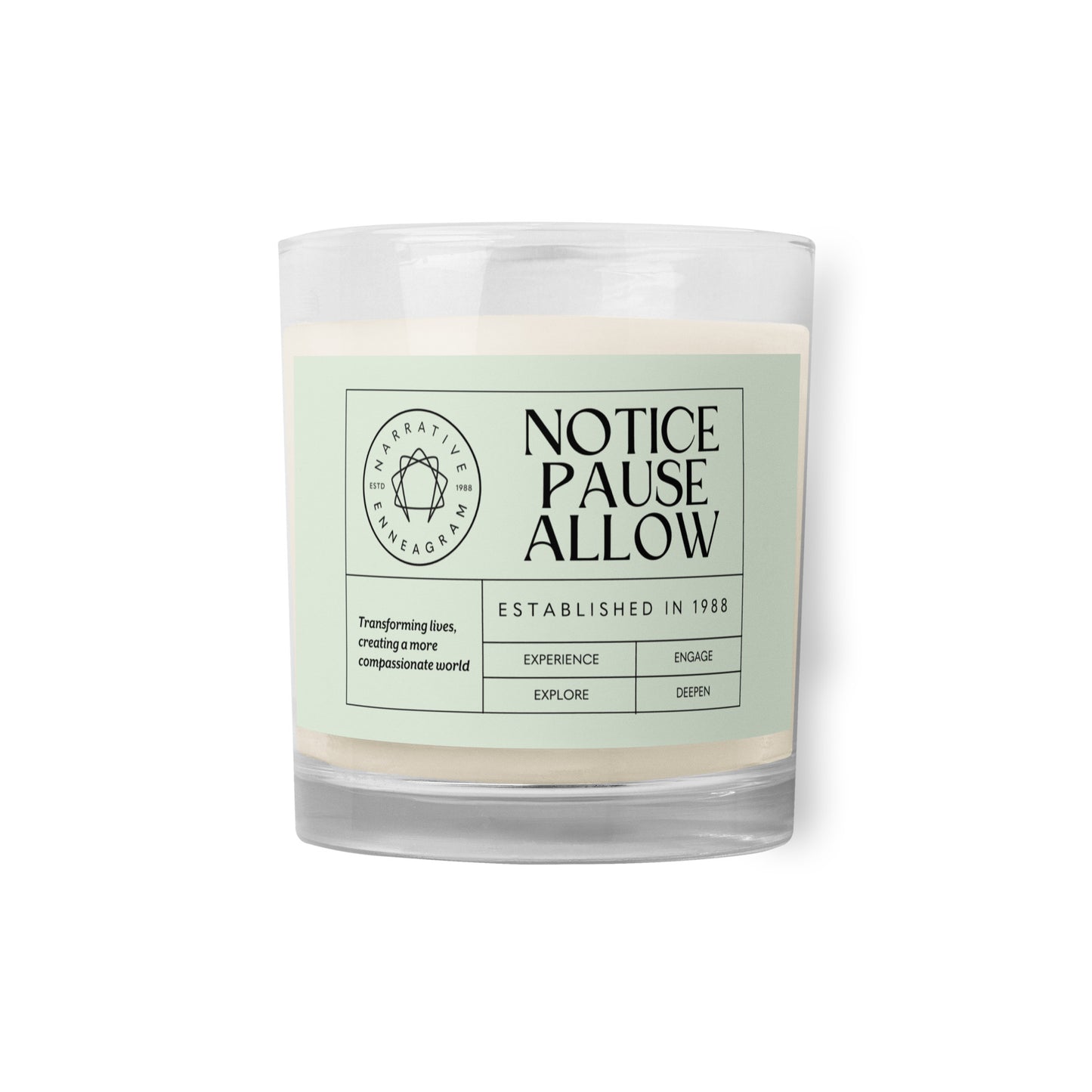 Notice, Pause, Allow (Glass jar soy wax candle)