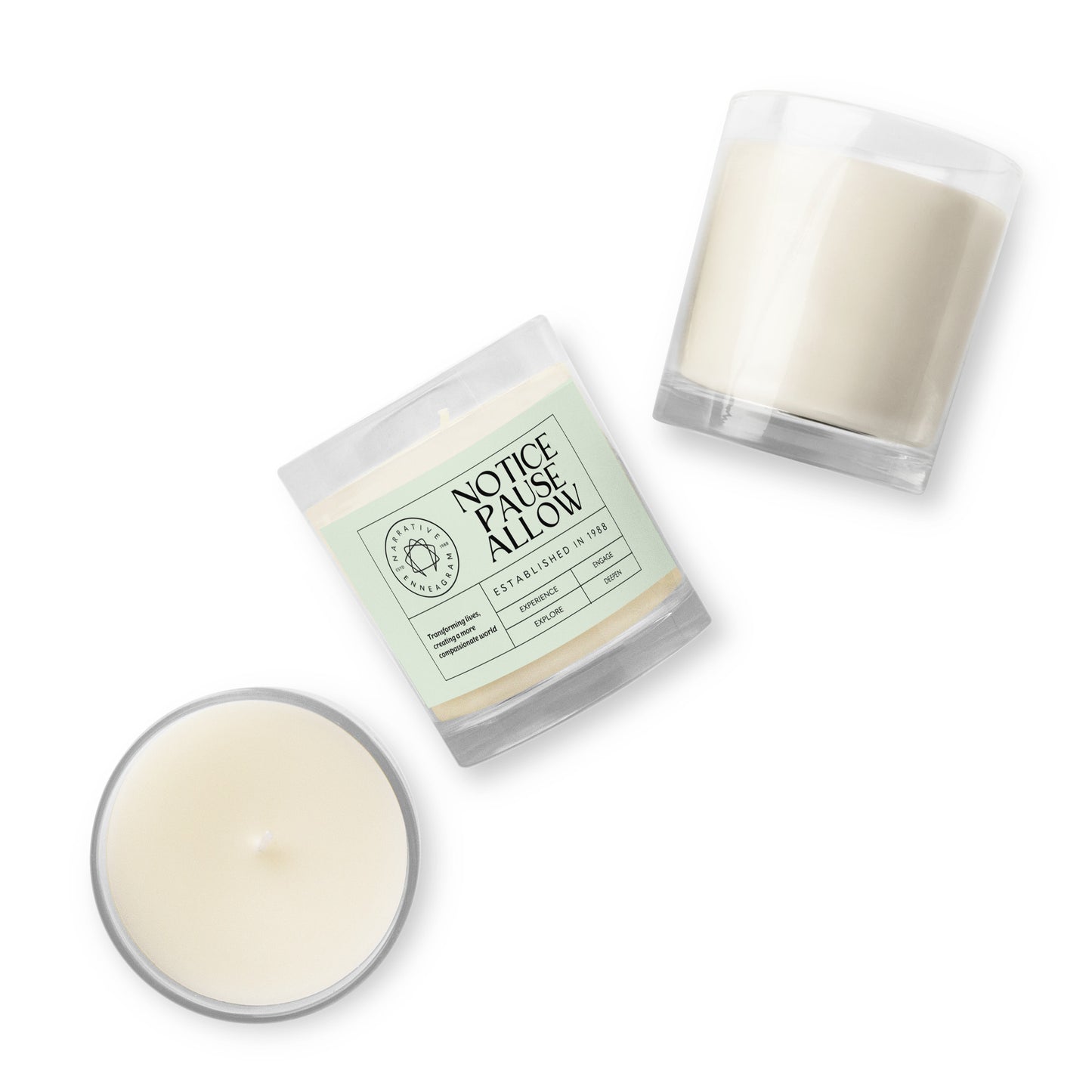 Notice, Pause, Allow (Glass jar soy wax candle)