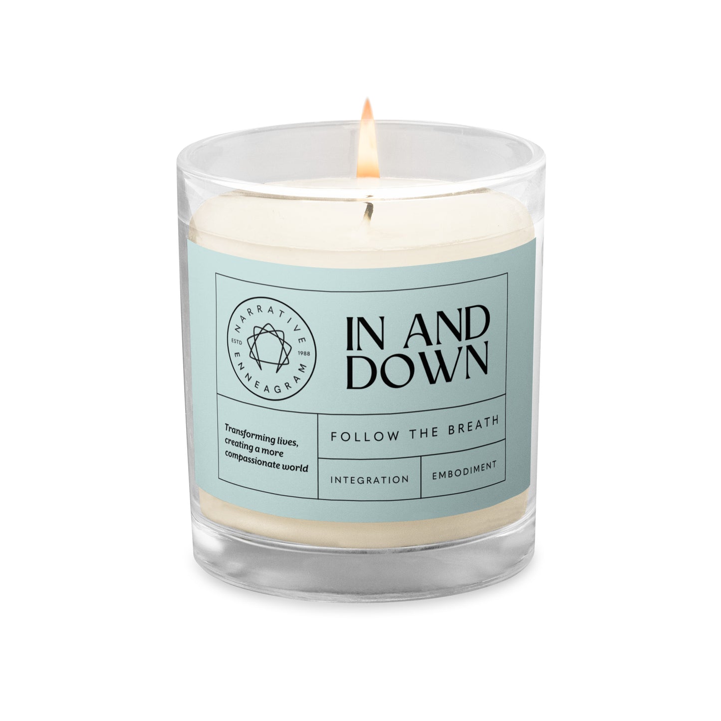 In & Down (Glass jar soy wax candle)