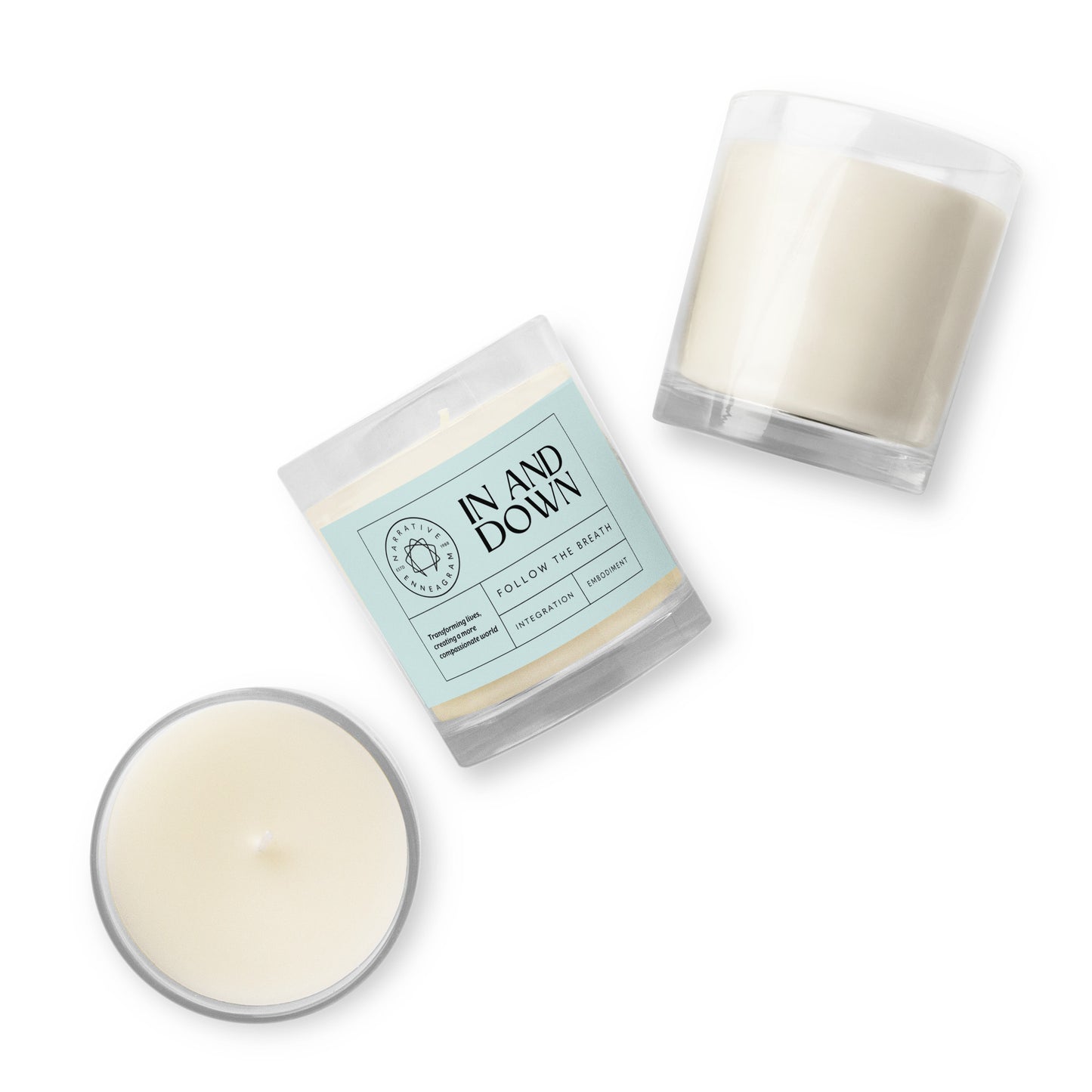 In & Down (Glass jar soy wax candle)