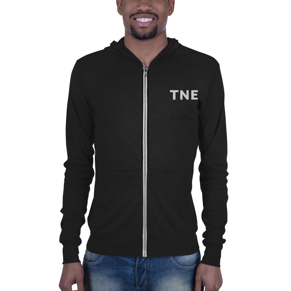 TNE Letters (Unisex zip hoodie)