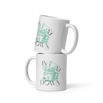 In & Down (White glossy mug)